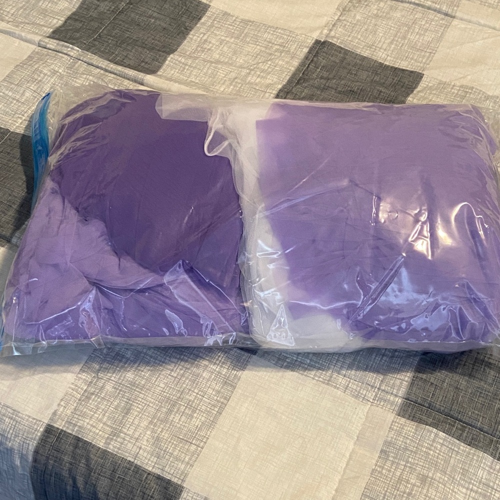 💵Purple and White Tulle